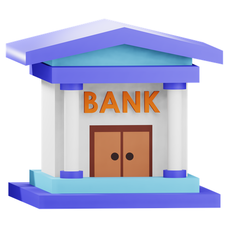 Bank Building  3D Icon