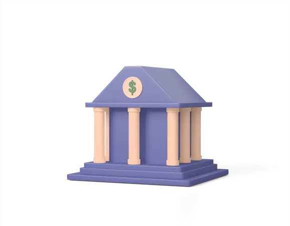 Bank Building  3D Icon