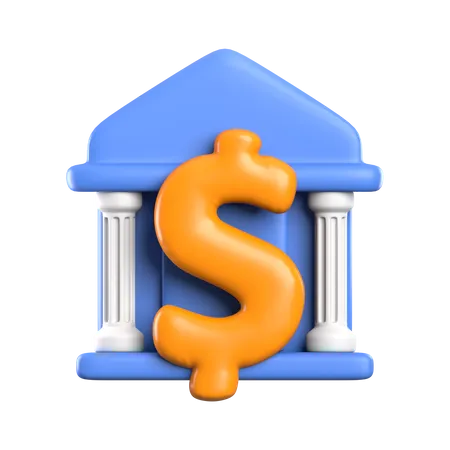 Bank Building  3D Icon