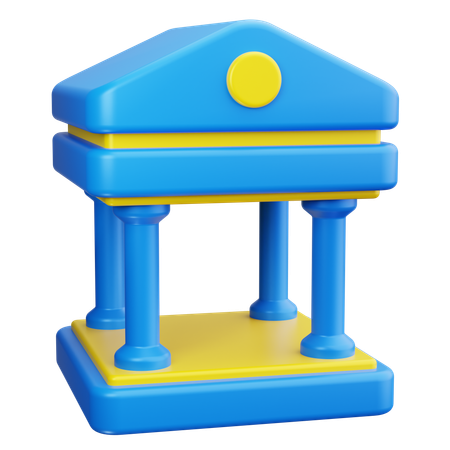 Bank Building  3D Icon