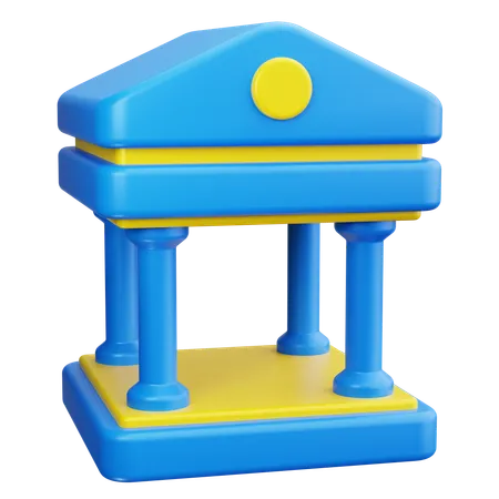 Bank Building  3D Icon