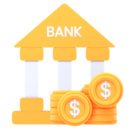 Bank building  3D Icon