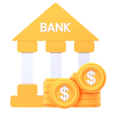 Bank building  3D Icon