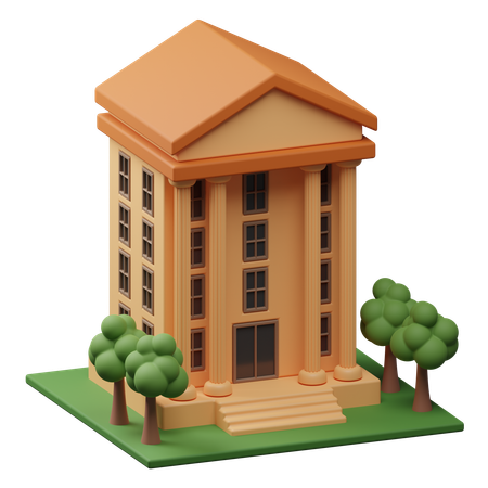 Bank building  3D Icon