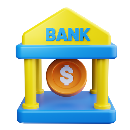 Bank Building  3D Icon