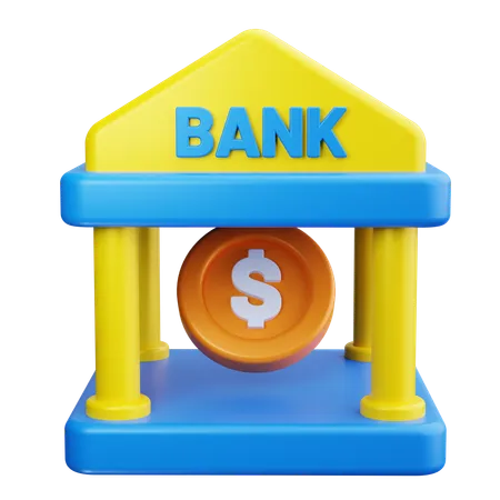 Bank Building  3D Icon