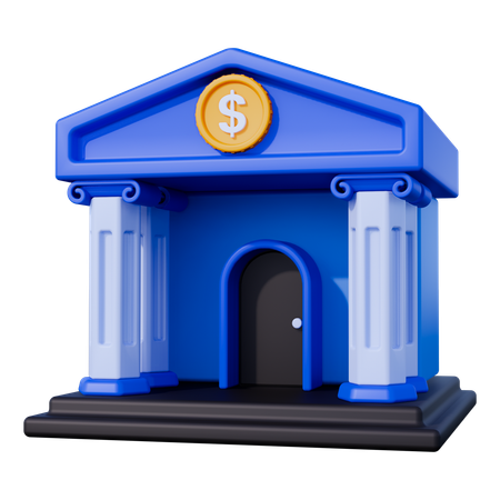 Bank Building  3D Icon