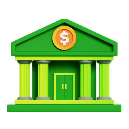 Bank Building  3D Icon