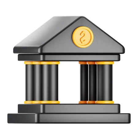 Bank Building  3D Icon