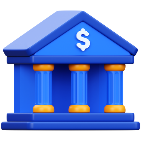 Bank Building  3D Icon
