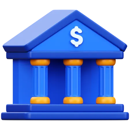 Bank Building  3D Icon