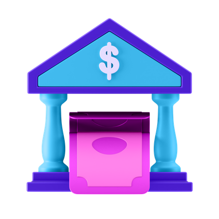 Bank Building  3D Icon