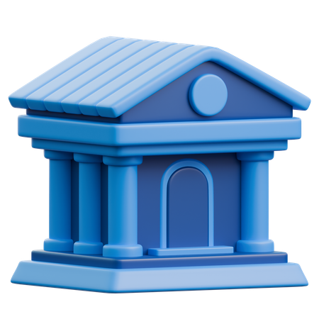 Bank Building  3D Icon