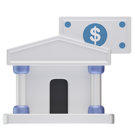 Bank Building  3D Icon