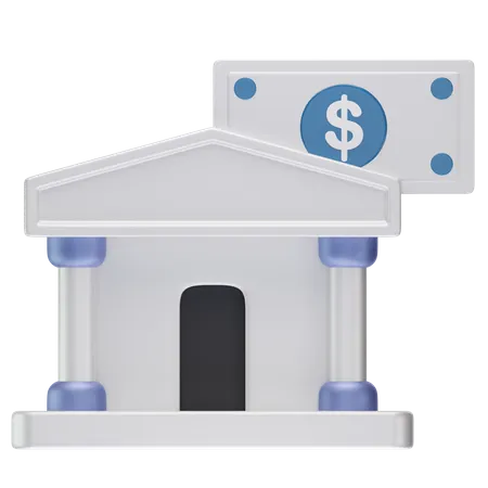 Bank Building  3D Icon