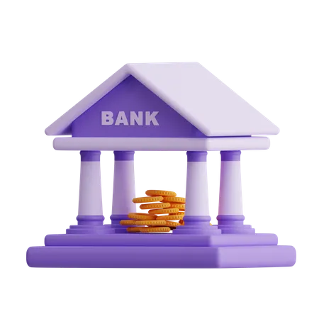 Bank Building  3D Icon