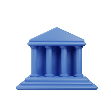 Bank Building  3D Icon