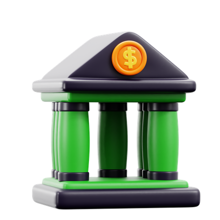 Bank Building  3D Icon