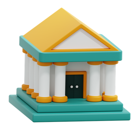 Bank Building  3D Icon