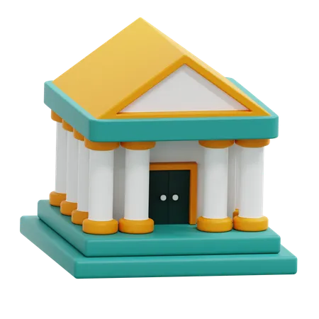 Bank Building  3D Icon