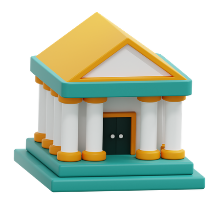 Bank Building  3D Icon