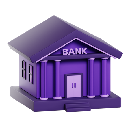 Bank Building  3D Icon