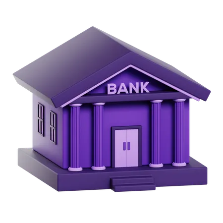 Bank Building  3D Icon