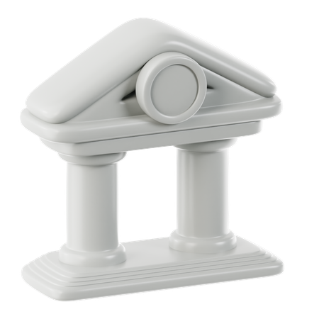 Bank Building  3D Icon