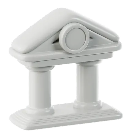 Bank Building  3D Icon