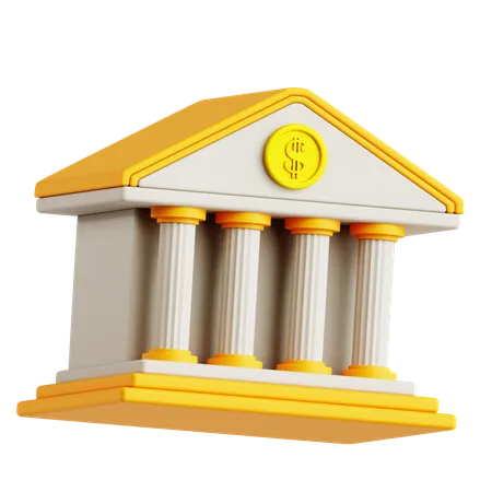 Bank Building  3D Icon