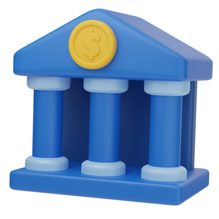 Bank Building  3D Icon