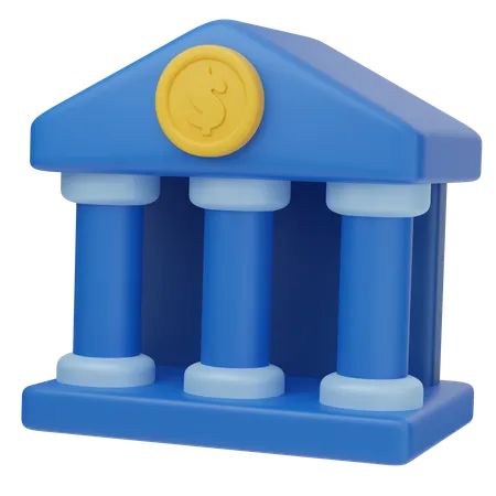 Bank Building  3D Icon