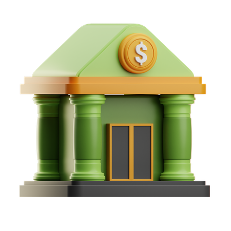 Bank Building  3D Icon
