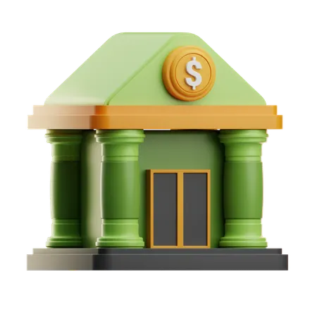 Bank Building  3D Icon