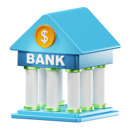Bank Building  3D Icon