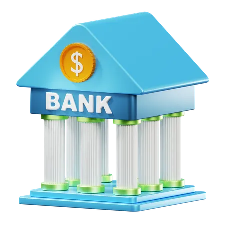 Bank Building  3D Icon