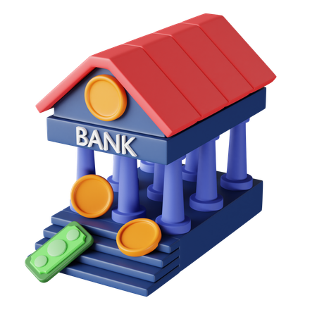 Bank Building  3D Icon