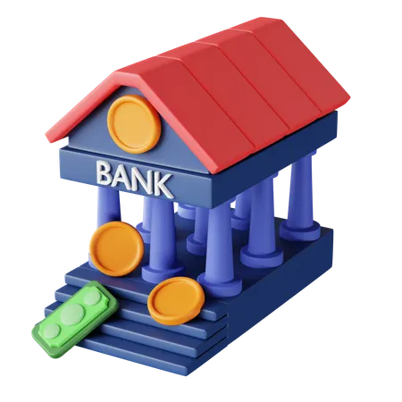 Bank Building  3D Icon