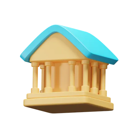 Bank Building  3D Icon