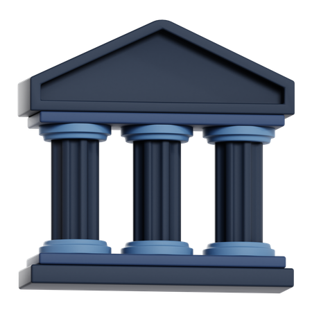 Bank Building  3D Icon