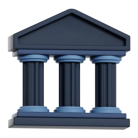 Bank Building  3D Icon