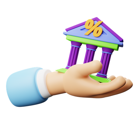 Bank Building  3D Icon