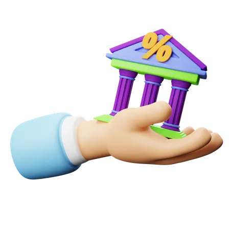 Bank Building  3D Icon