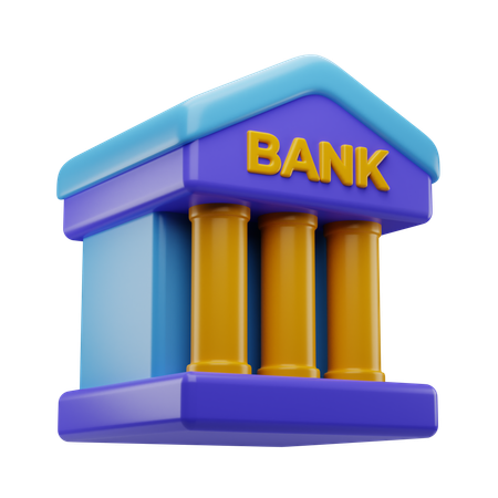 Bank Building  3D Icon