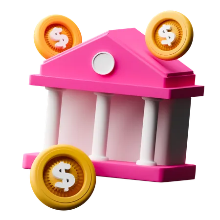 Bank Building  3D Icon