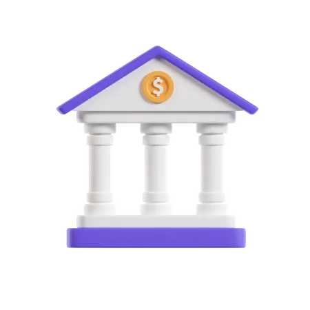 Bank Building  3D Icon