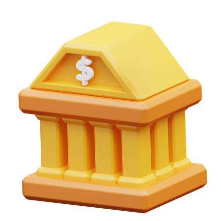 Bank Building  3D Icon