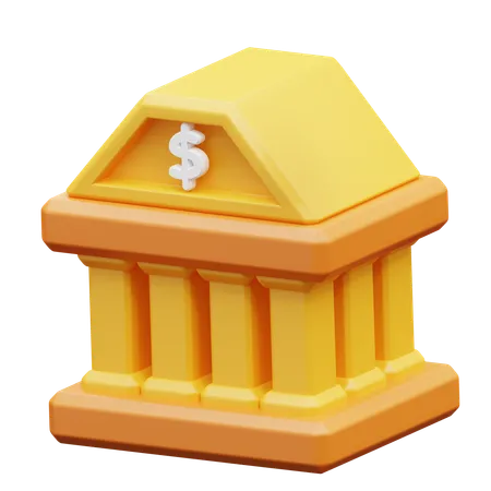 Bank Building  3D Icon