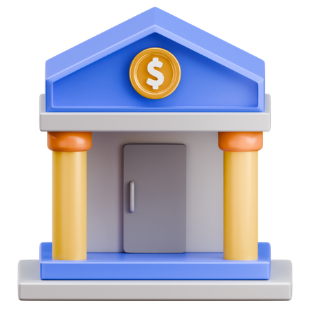 Bank Building  3D Icon