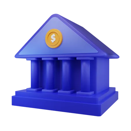 Bank Building  3D Icon